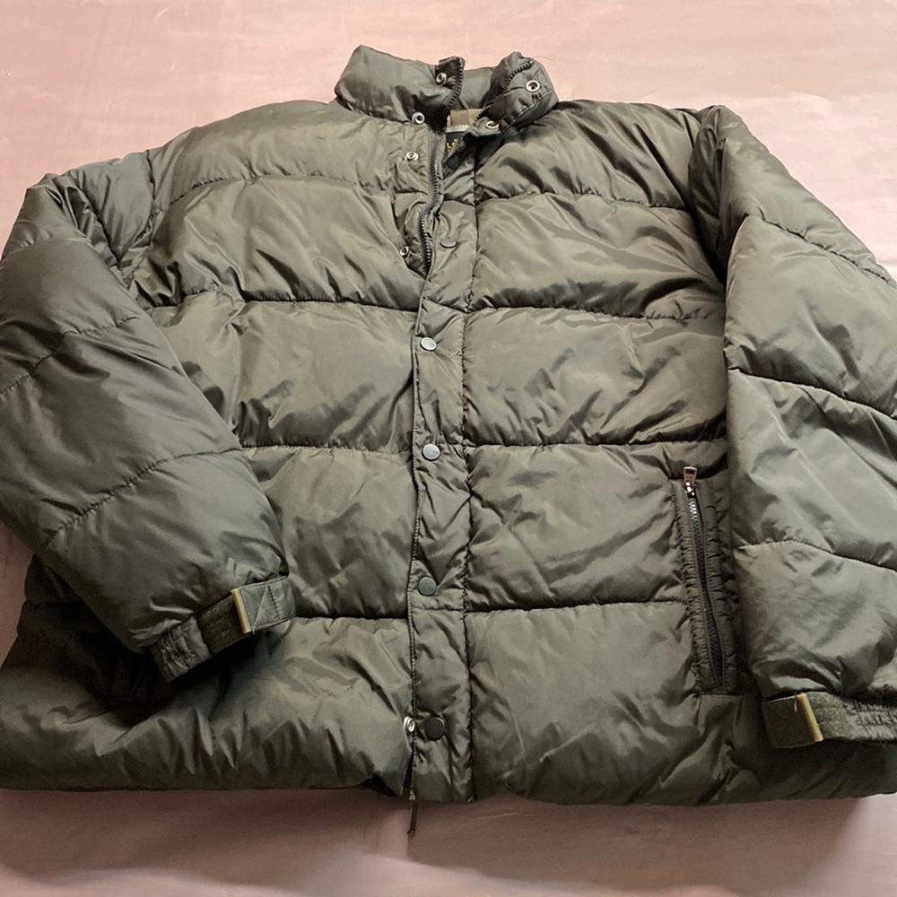 Old Navy Olive Green Mens Puffer Jacket